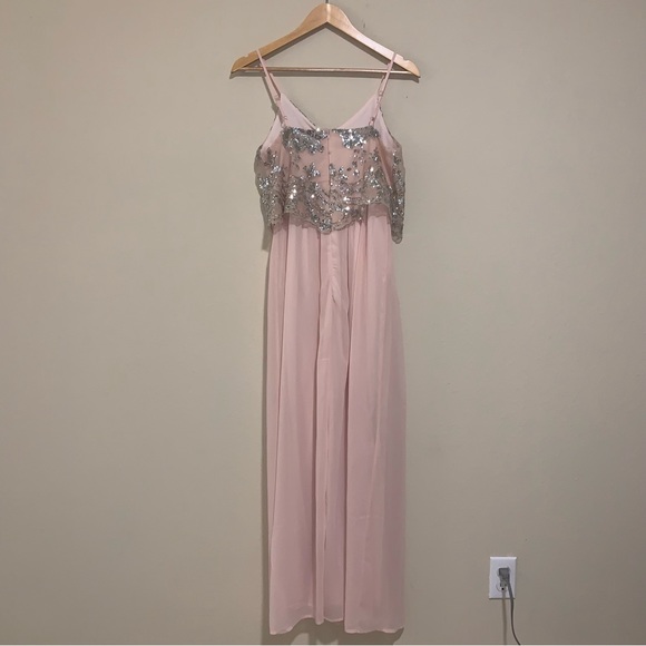 NWT ASOS Maxi Dress with Sequin Overlay - Picture 7 of 11